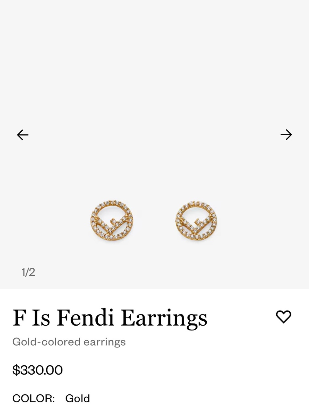 F is for Fendi Gold Earrings 💛 - Picture 6 of 7